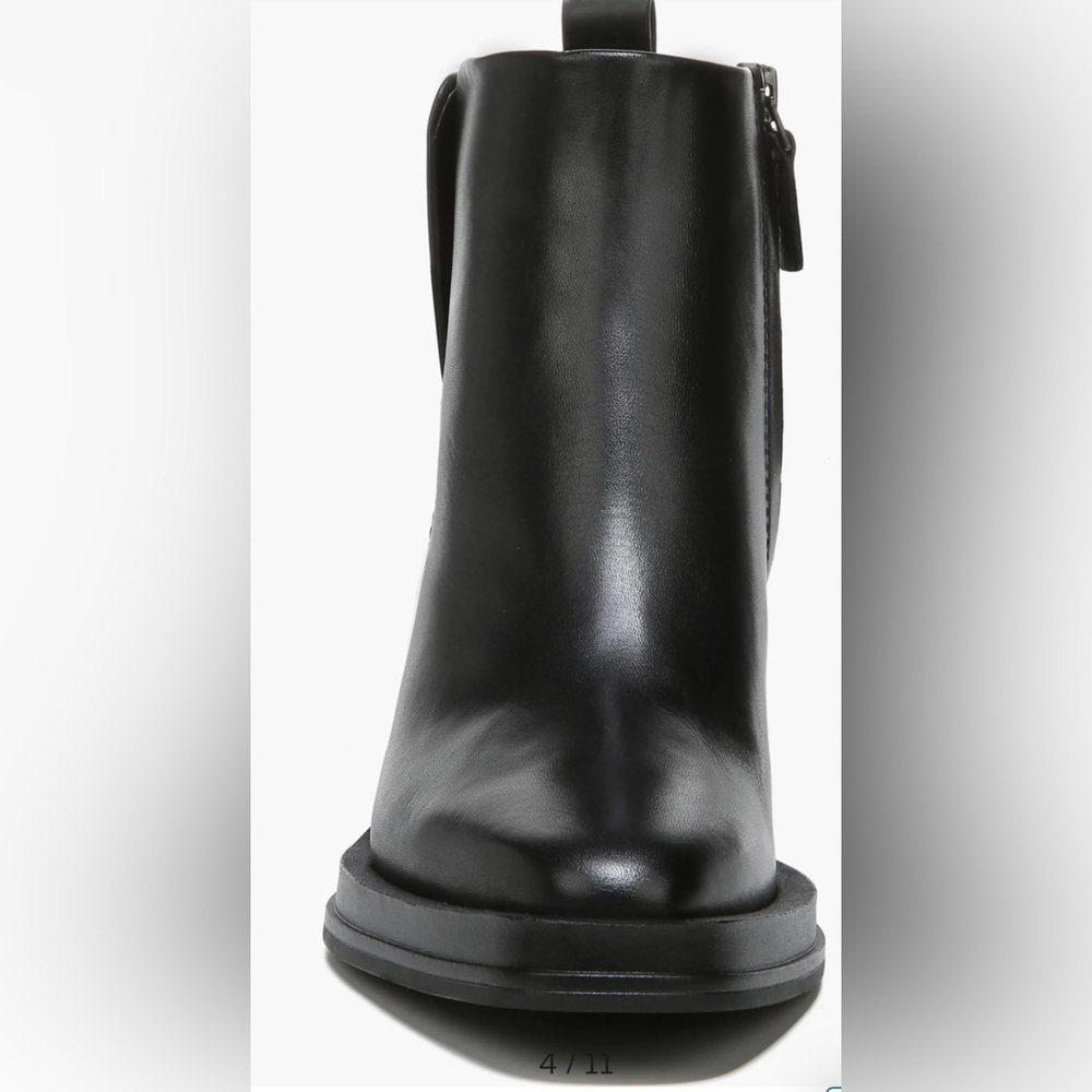 FRANCO SARTO DALDEN LEATHER BLACK BOOTIE CHUNKY HEEL SIZE 8.5 - Picture 6 of 12